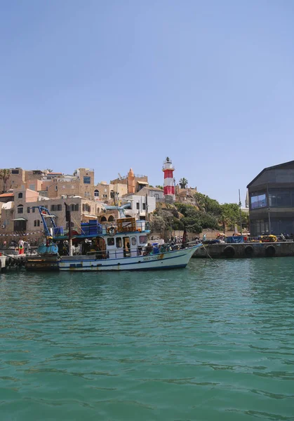 Tel Aviv Jaffa Israel April 2017 Fishing Boats Jaffa Port — Stock Photo, Image