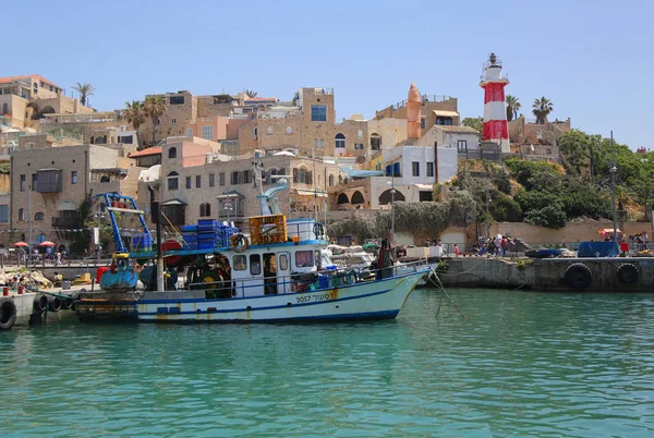 Tel Aviv Jaffa Israel April 2017 Fishing Boats Jaffa Port — Stock Photo, Image