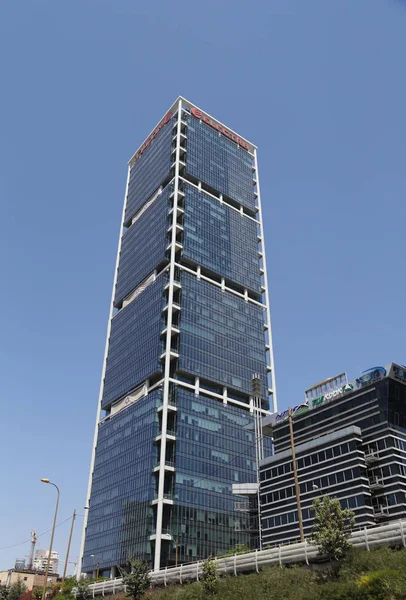 Tel Aviv Izrael 2017 Április Modern Felhőkarcolók Tel Aviv Izrael — Stock Fotó
