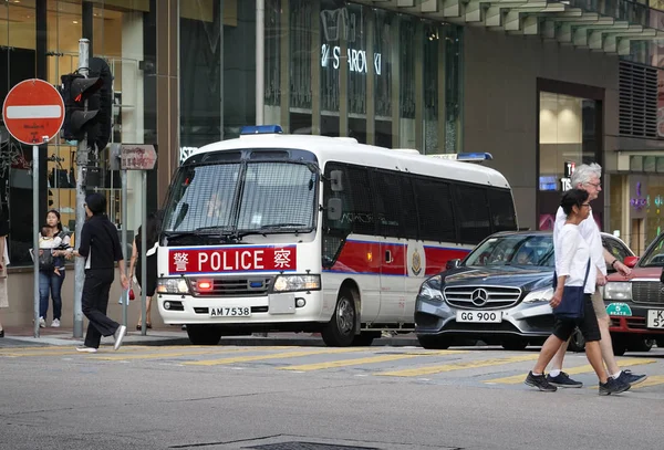 Hong Kong City November 2019 Das Polizeiauto Von Hong Kong — Stockfoto