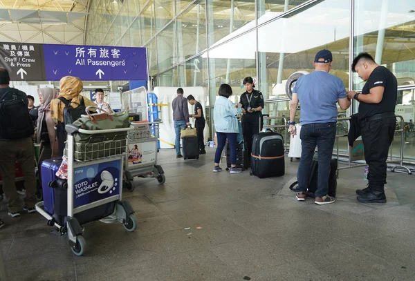 Hong Kong Noviembre 2019 Detección Seguridad Adicional Frente Terminal Debido — Foto de Stock