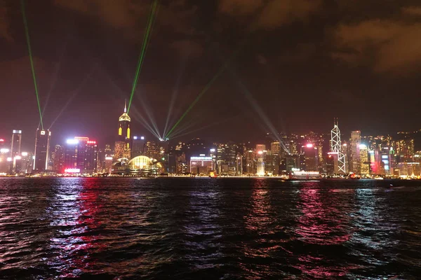 Symphony Lights Show Hong Kong — Stock Photo, Image