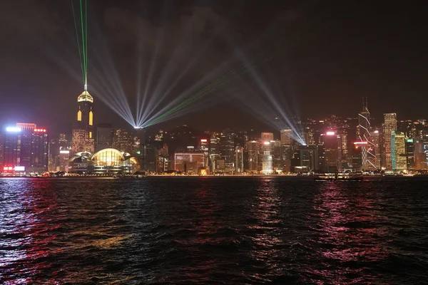 Symphony Lights Show Hong Kong — Stock Photo, Image