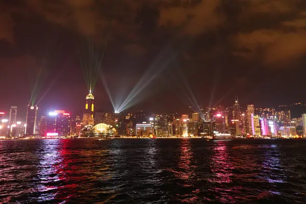 Symfonie Voor Verlichting Show Hong Kong — Stockfoto