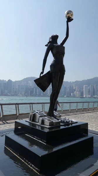 Hong Kong Kasım 2019 Hong Kong Film Ödülleri Heykeli Hong — Stok fotoğraf