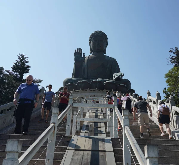 Hong Kong Novembre 2019 Bouddha Géant Tian Tan Monastère Lin — Photo