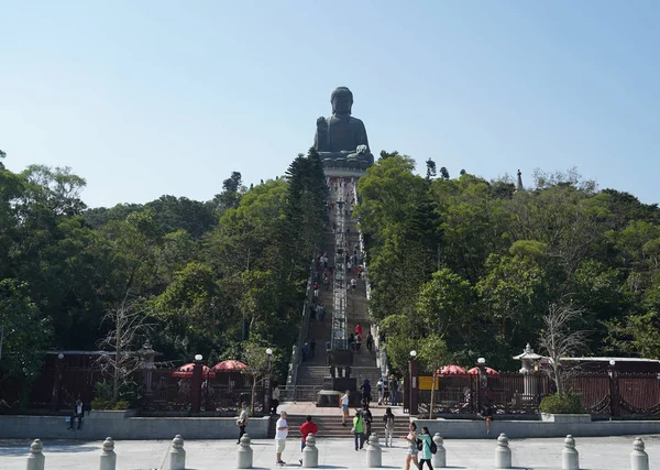 Hongkong November 2019 Tian Tan Giant Buddha Från Lin Kloster — Stockfoto