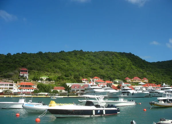 Barts Francuskie Indie Zachodnie Stycznia 2008 Gustavia Harbor Barts Francuskie — Zdjęcie stockowe