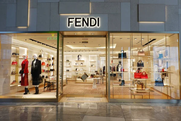 New York December 2019 Fendi Store Shops Hudson Yards Shopping — Stock Photo, Image