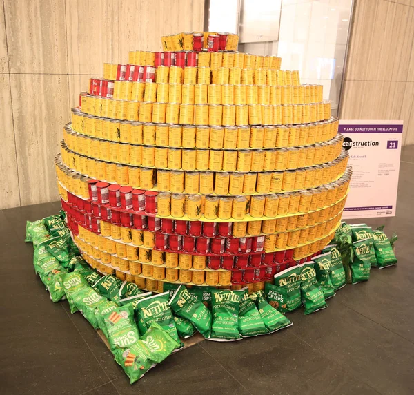 New York November 2018 Food Sculpture Presented Year Nyc Canstruction — Stockfoto