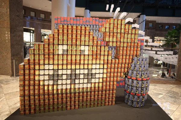 New York November 2018 Food Sculpture Presented Year Nyc Canstruction — Stockfoto