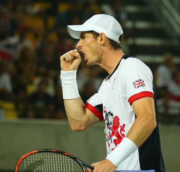 Rio Janeiro Brasilien Augusti 2016 Olympiska Mästare Andy Murray Storbritannien — Stockfoto