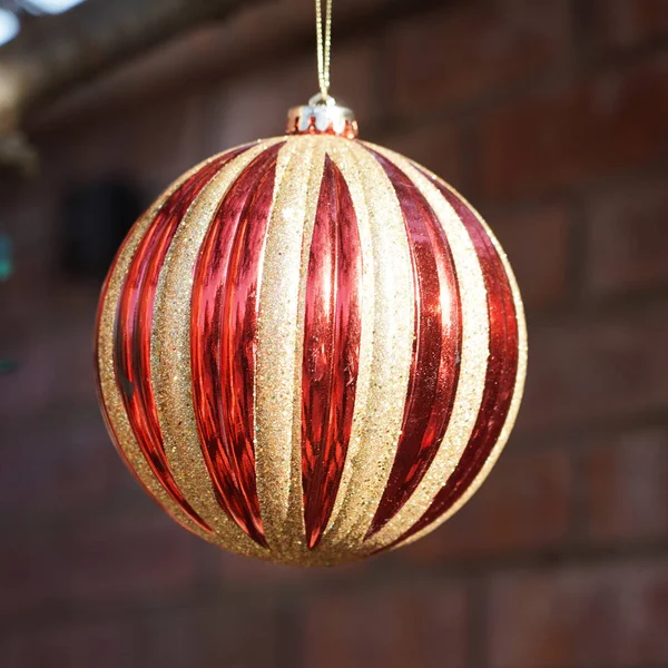 Μεγάλη Διακόσμηση Χριστουγεννιάτικη Μπάλα Στολίδι — Φωτογραφία Αρχείου