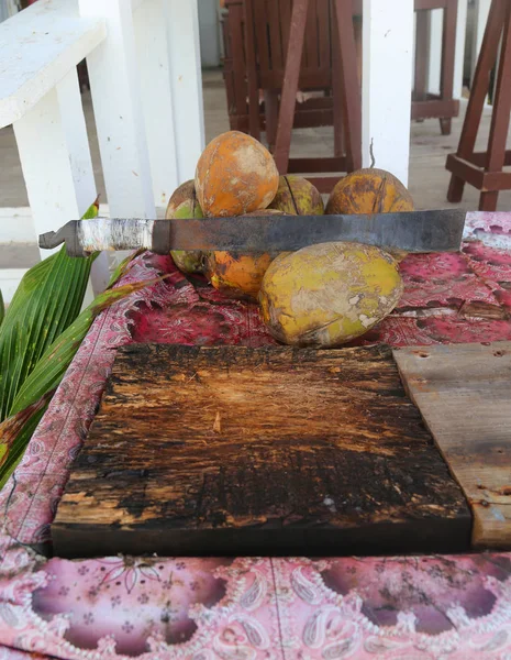 Beach Stand Coconuts Dominican Republic — Stock Photo, Image