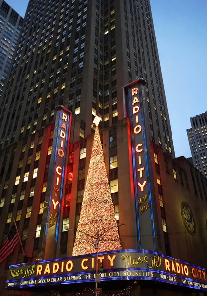 New York December 2019 New York City Landmark Radio City — ストック写真