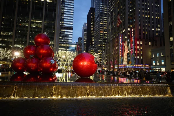 New York December 2019 Christmas Decorations New York City Landmark — Stock Photo, Image