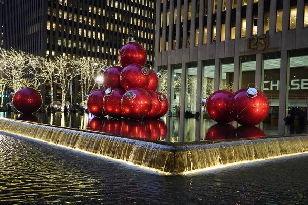 New York December 2019 Christmas Decorations New York City Landmark — ストック写真