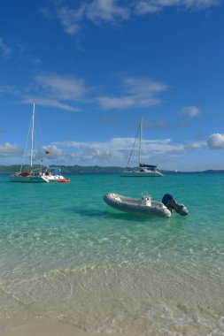British Virgin Adaları - 12 Haziran 2010: Tortola yakınlarındaki Moorings yatı. Moorings dünyanın önde gelen kayık kiralama şirketidir.