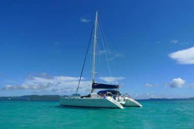 British Virgin Adaları - 12 Haziran 2010: Tortola yakınlarındaki Moorings yatı. Moorings dünyanın önde gelen kayık kiralama şirketidir.