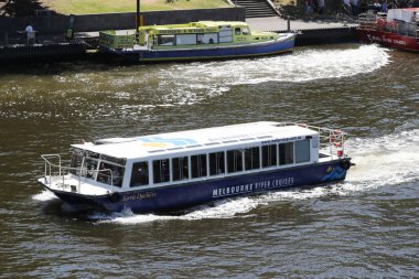 Melbourne, Avustralya - 26 Ocak 2019: Melbourne River Cruises Melbourne 'da