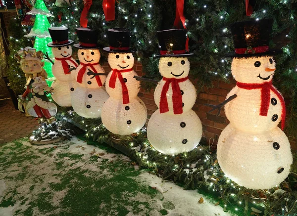 Brooklyn Nueva York Diciembre 2019 Exhibición Luces Decorativas Casas Navidad —  Fotos de Stock