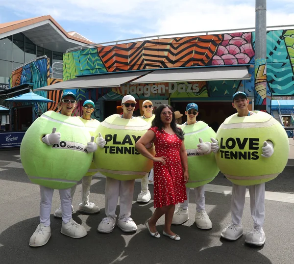 Мельбурн Австралия Января 2019 Посетители Могут Повеселиться Стадионе Australian Open — стоковое фото