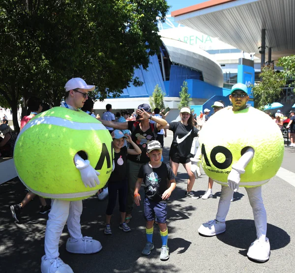 Melbourne Austrália Janeiro 2019 Visitantes Divertem Terreno 2019 Australian Open — Fotografia de Stock