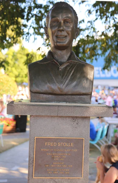 澳大利亚墨尔本 2019年1月22日 弗雷德 斯托尔 布斯特 Fred Stolle Bust 在澳大利亚墨尔本公园网球中心 弗雷德里克 — 图库照片
