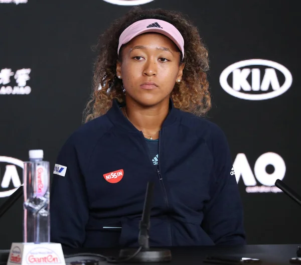 Melbourne Austrália Janeiro 2019 2019 Campeã Aberta Austrália Naomi Osaka — Fotografia de Stock