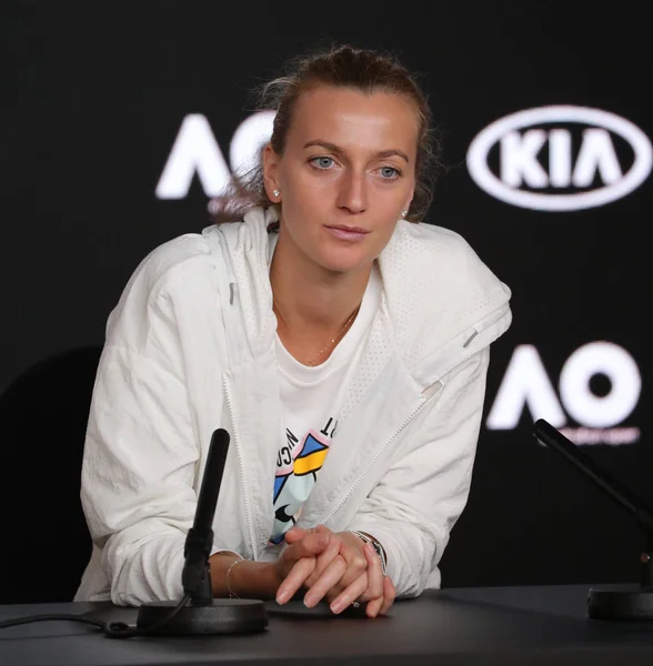 Melbourne Austrália Janeiro 2019 2019 Finalista Australian Open Petra Kvitova — Fotografia de Stock