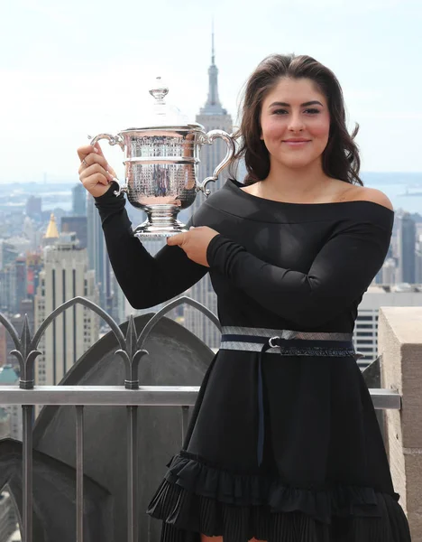 Nueva York Septiembre 2019 2019 Bianca Andreescu Campeona Del Open — Foto de Stock