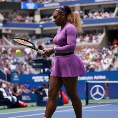 NEW YORK - 1 Eylül 2019: Grand Slam şampiyonu Serena Williams, Billie Jean King Ulusal Tenis Merkezi 'nde oynanan 2019 ABD Açık turu 16. 
