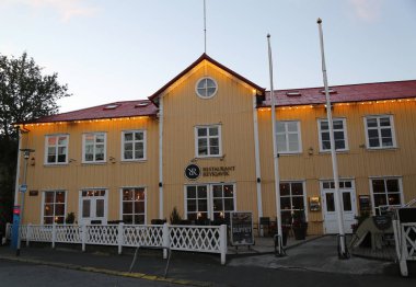 Reykjavik, İzlanda - 5 Temmuz 2016: İzlanda mutfağı Reykjavik, İzlanda