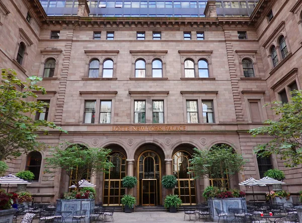 Нью Йорк Сентября 2019 Lotte New York Palace Hotel Midtown — стоковое фото