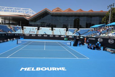 Melbourne, Avustralya - 22 Ocak 2019: Show Court 3, Margaret Court arena ve Rod Laver Arena Melbourne Park 'ta 2019 Avustralya Açık