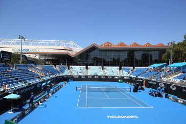 Melbourne, Avustralya - 22 Ocak 2019: Show Court 3, Margaret Court arena ve Rod Laver Arena Melbourne Park 'ta 2019 Avustralya Açık