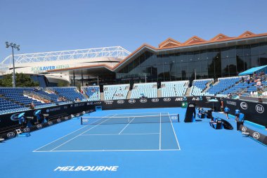 Melbourne, Avustralya - 22 Ocak 2019: Show Court 3, Margaret Court arena ve Rod Laver Arena Melbourne Park 'ta 2019 Avustralya Açık