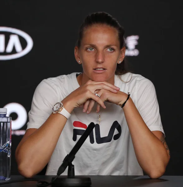 Melbourne Australie Janvier 2019 Joueuse Tennis Karolina Pliskova République Tchèque — Photo