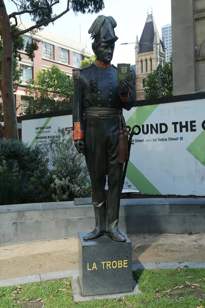 Melbourne Australia Enero 2019 Estatua Charles Trobe Por Peter Corlett — Foto de Stock