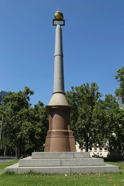 Monumento Dia Das Oito Horas Melbourne Austrália Este Monumento Comemora — Fotografia de Stock