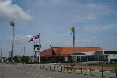 SIEM REAP, CAMBODIA - NOVEMBER 4, 2019: Siem Reap International Airport in Cambodia serves Siem Reap, a popular tourist destination due to nearby Angkor Wat