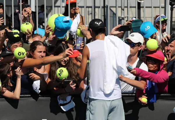 Melbourne Avustralya Ocak 2019 Grand Slam Şampiyonu Spanyol Rafael Nadal — Stok fotoğraf