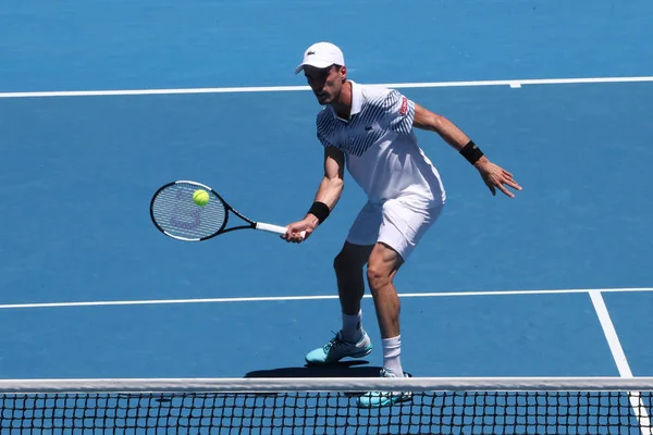 Melbourne Austrália Janeiro 2019 Jogador Profissional Tênis Roberto Bautista Agut — Fotografia de Stock