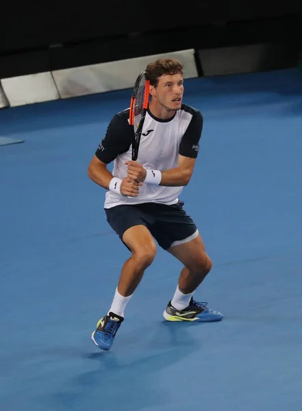 メルボルン オーストラリア 2019年1月21日 プロテニス選手のパブロ カルレノ ブスタが2019年第4四半期の試合中にスペインのメルボルンでオープン — ストック写真