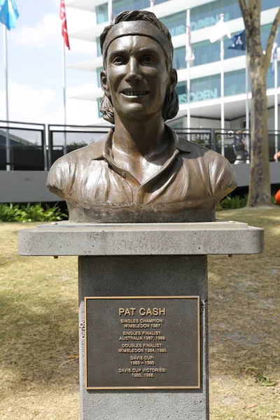 Melbourne Australia January 2019 Pat Cash Bust Front Rod Laver — Stock Photo, Image