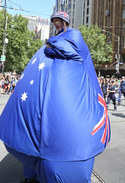 Melbourne Austrálie Ledna 2019 Účastníci Pochodovali Během 2019 Australského Dne — Stock fotografie