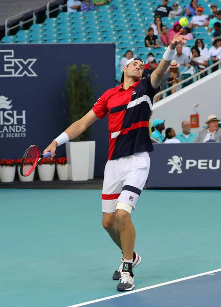 Miami Gardens Florida März 2019 Tennis Profi John Isner Aus — Stockfoto