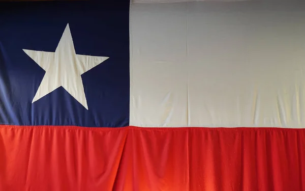 Zászló Chile Chilei Zászló Ismert Spanyol Neve Estrella Solitaria — Stock Fotó