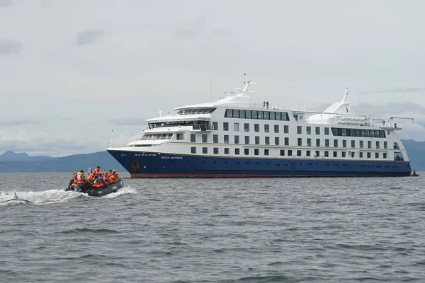 Isletos Tuckers Chile Febrero 2020 Los Turistas Desembarcan Del Crucero — Foto de Stock