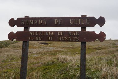 Hornos Adası, Şili 'deki Cabo de Hornos Ulusal Parkı' nın görüntüsü. Horn Burnu, Şili 'nin güneyindeki Tierra del Fuego takımadasının en güneydeki burnu olup, küçük Hornos Adası' nda bulunur..